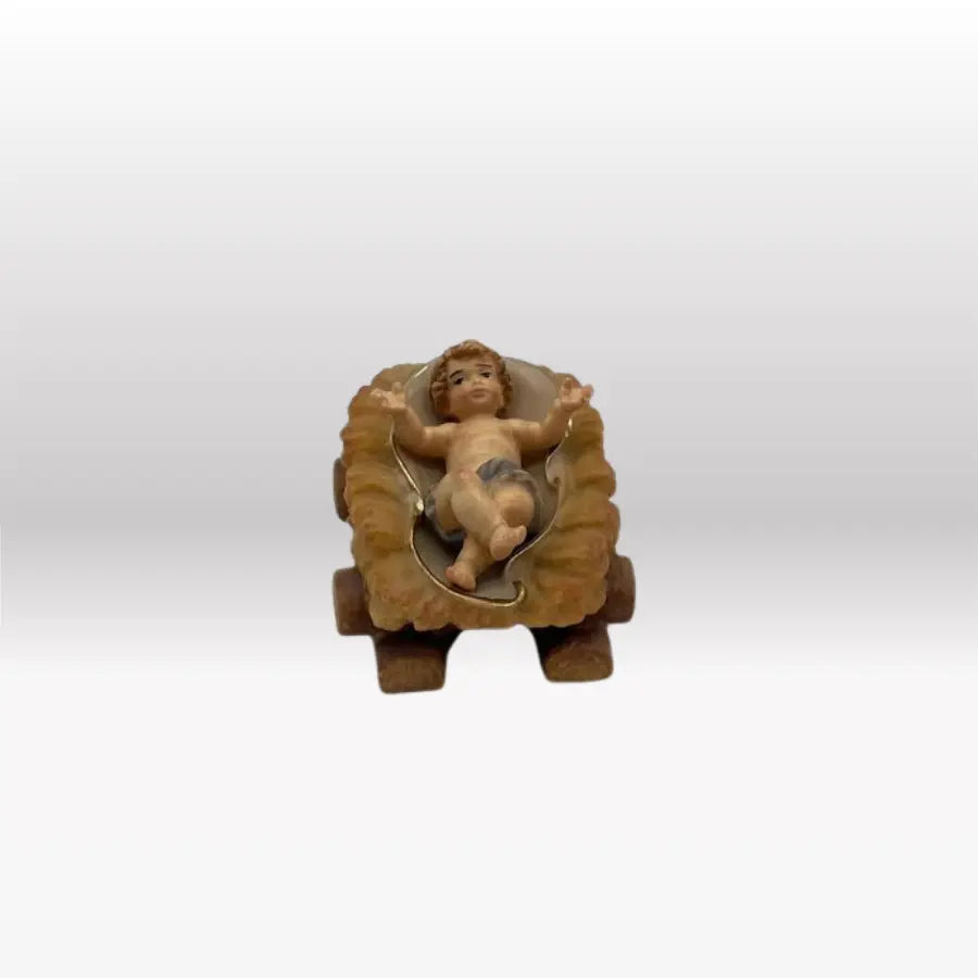 Jesuskind mit Wiege von Heimatkrippe-1
