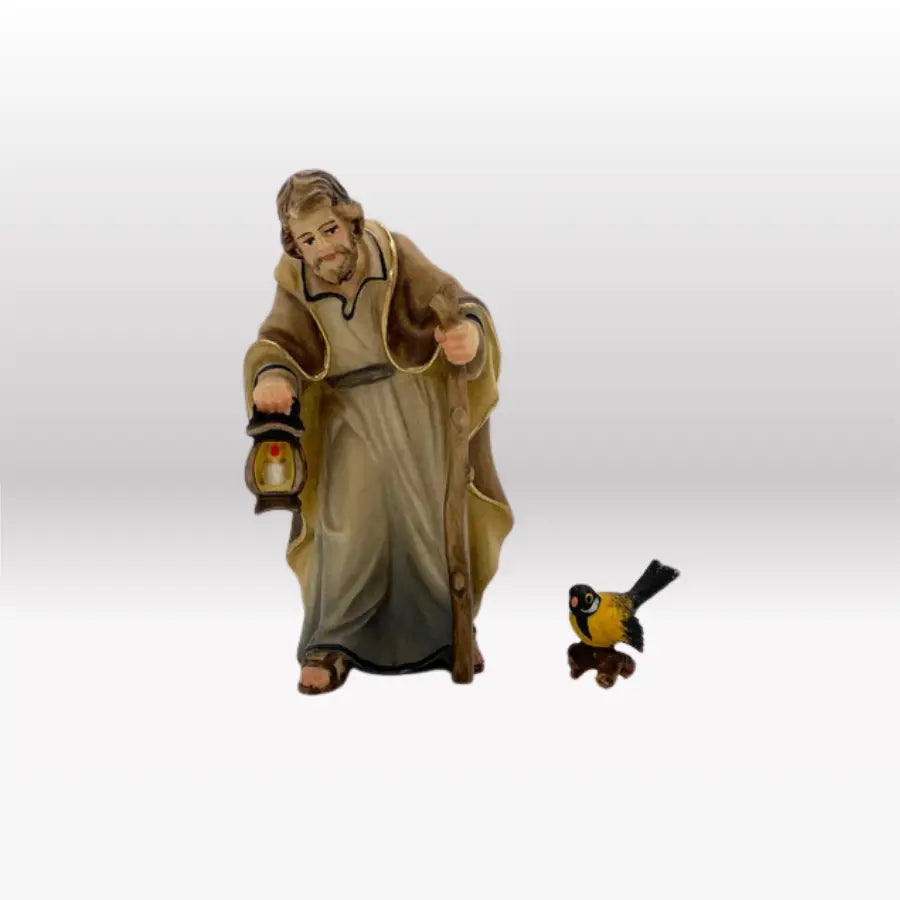 Vogel auf Ast (rot/gelb) von Heimatkrippe-5