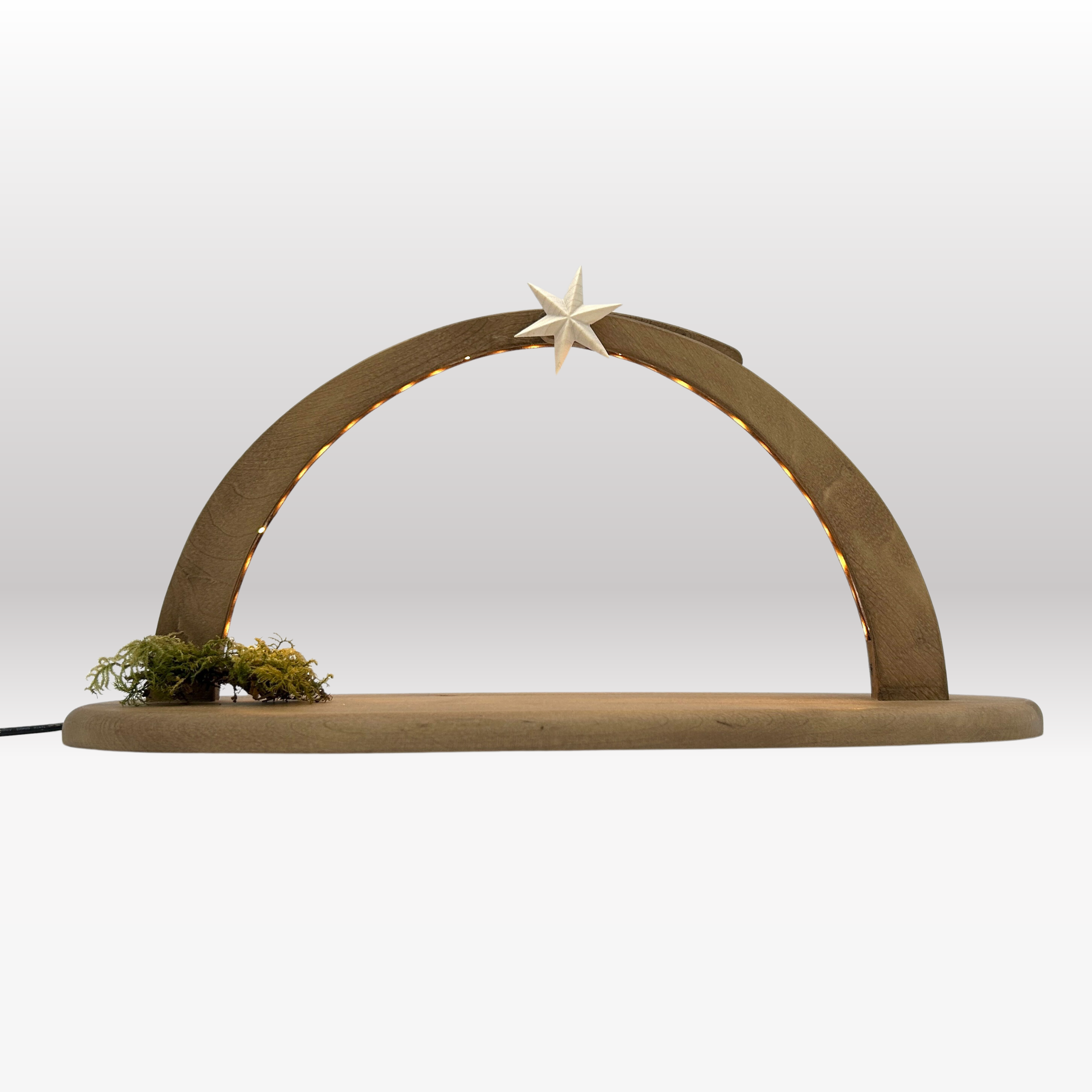 HOLY FAMILY SET OF 2 WITH STABLE STARLIGHT DARK WITH LIGHTING - AMBIENTE DESIGN