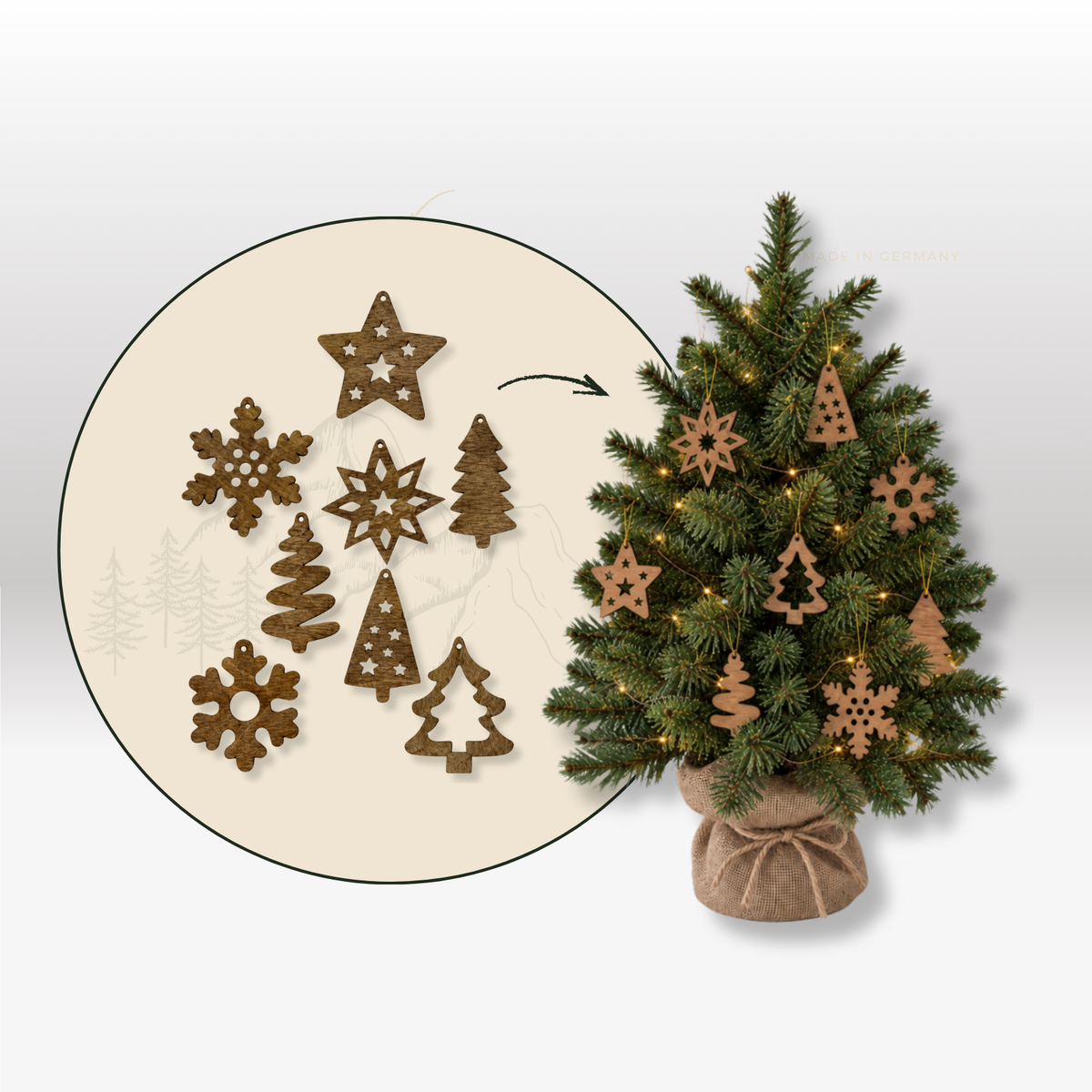 11-piece set of laser stars