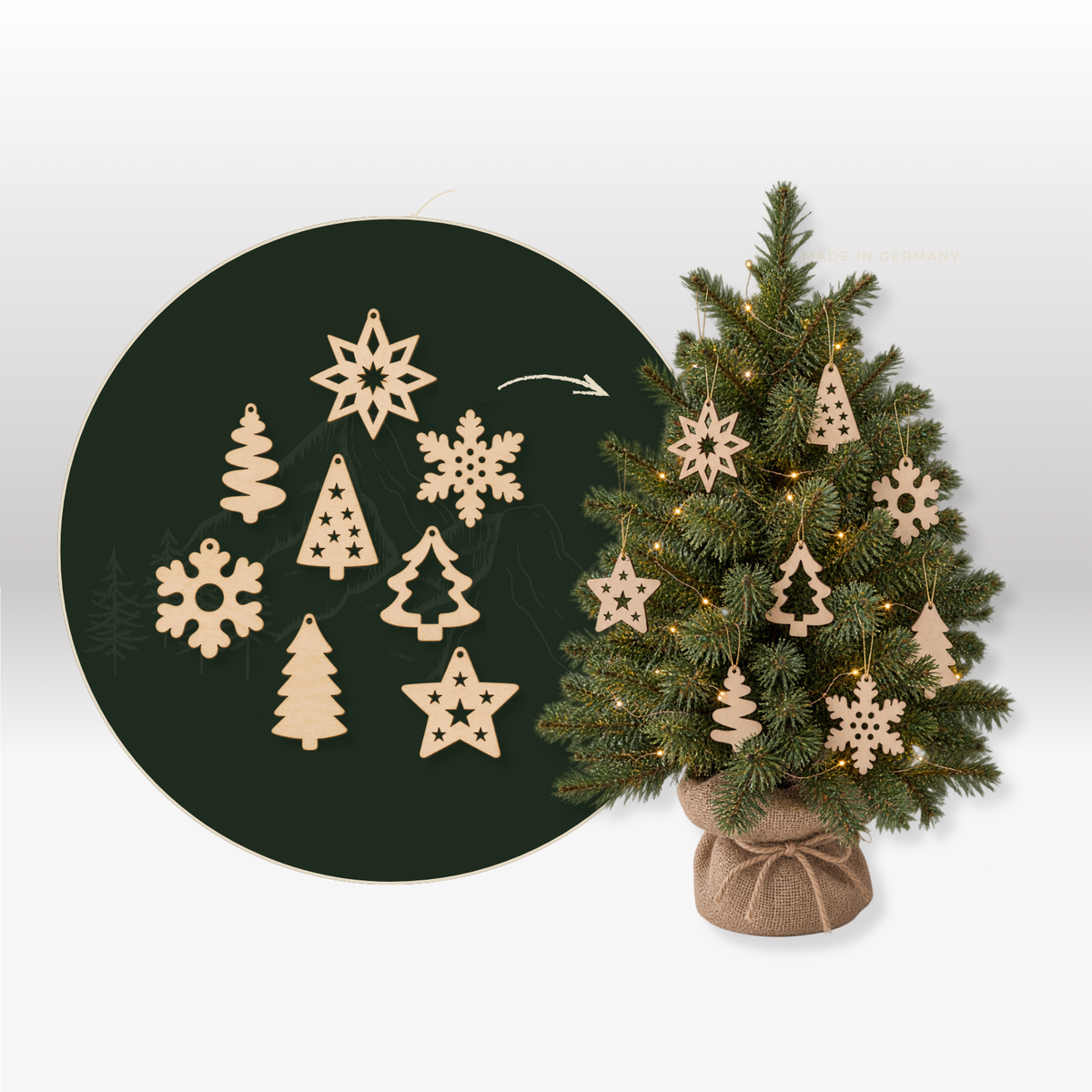 11-piece set of laser stars