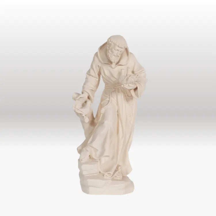 Heiliger Franziskus mit drei Tauben natur