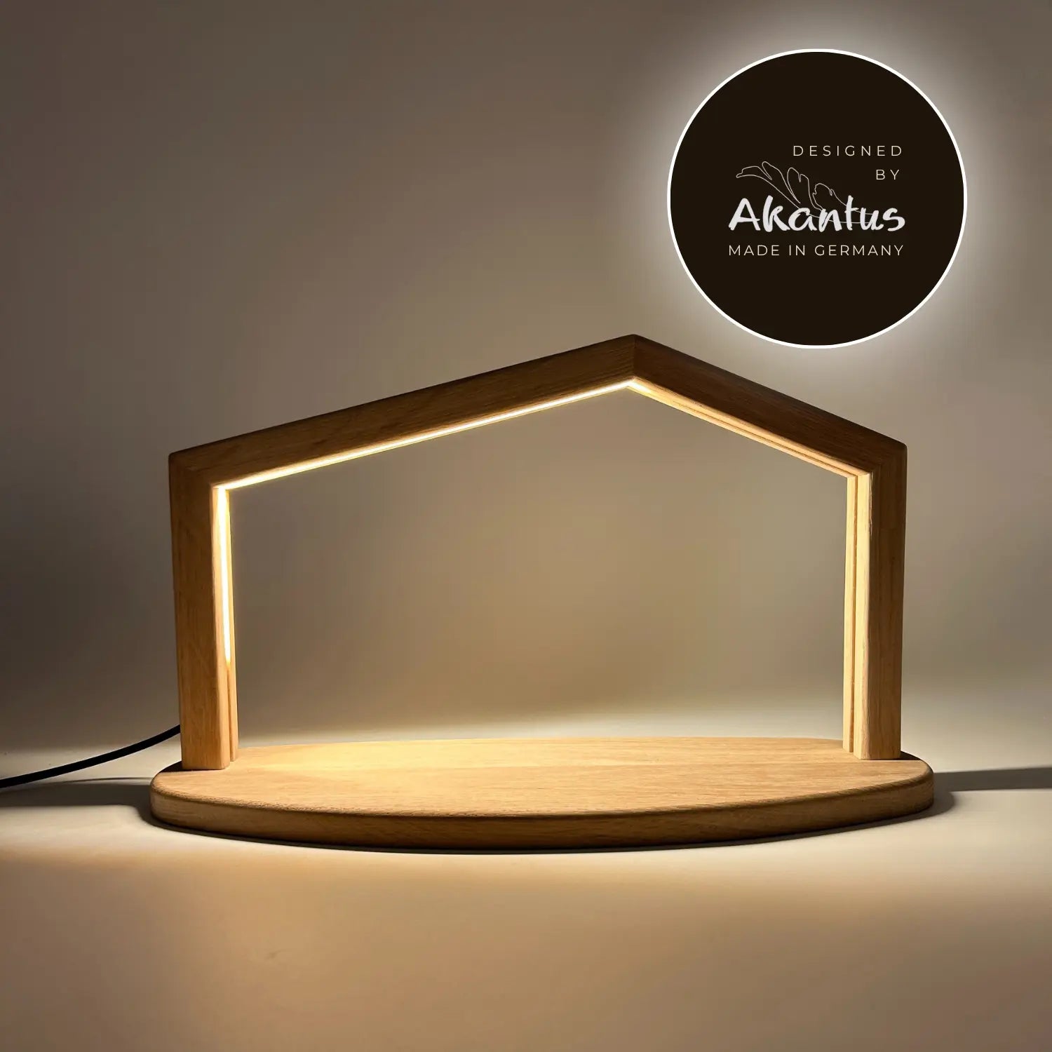 NATIVITY STABLE: "AKANTUS DESIGN" oak