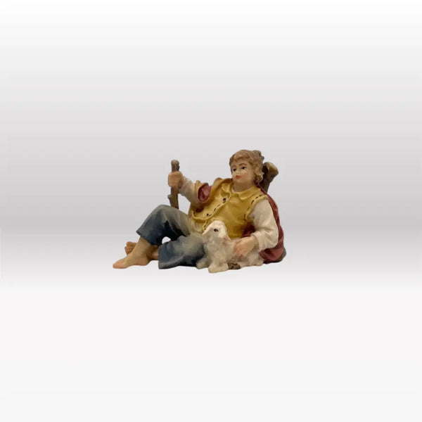 Jetzt kaufen Shepherd boy lying nativity figure from Heimatkrippe