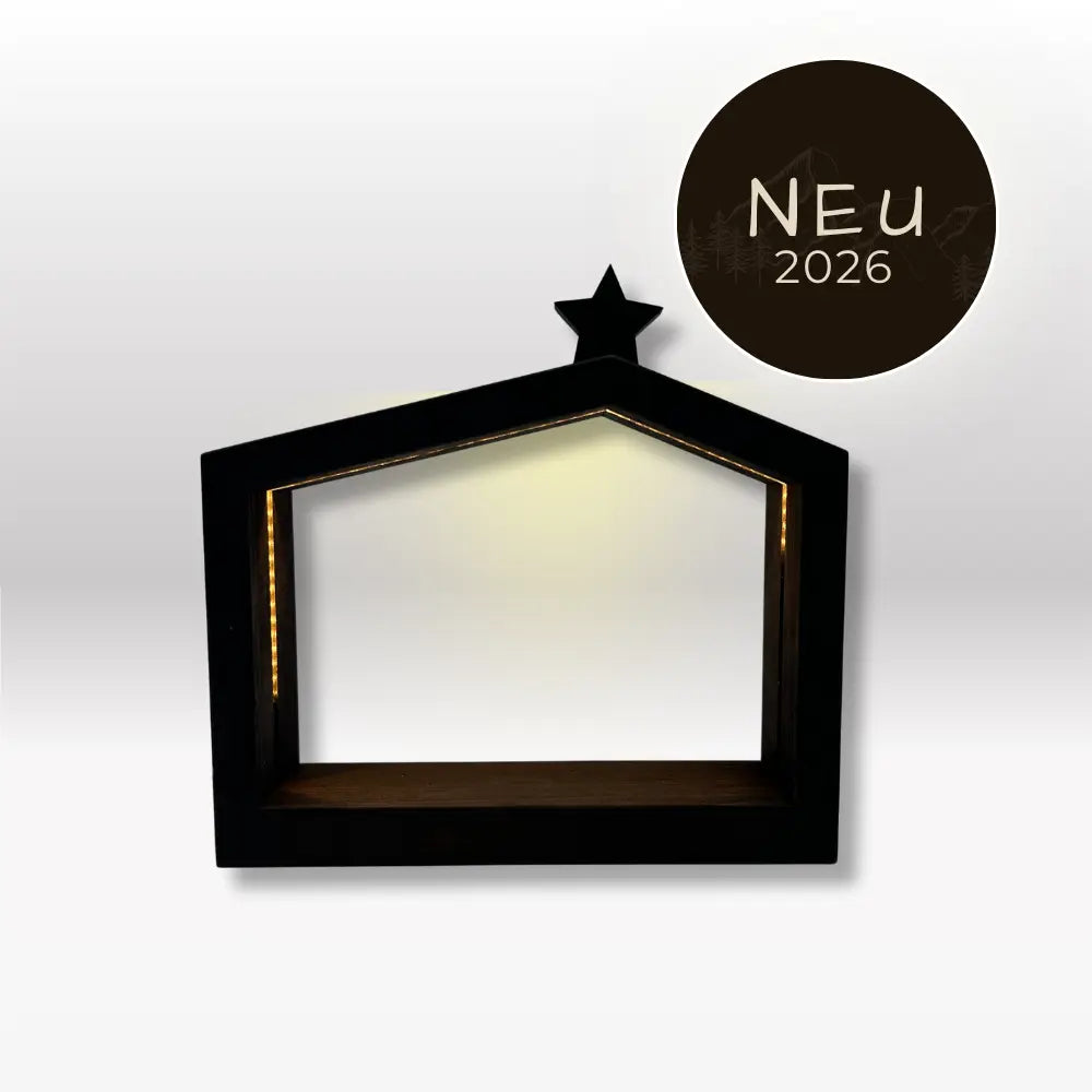 Krippenhaus: "Akantus Design - Familienhaus" Fichte black