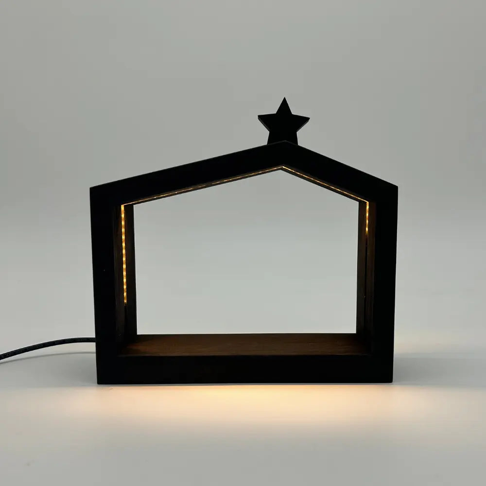 Krippenhaus: "Akantus Design - Familienhaus" Fichte black