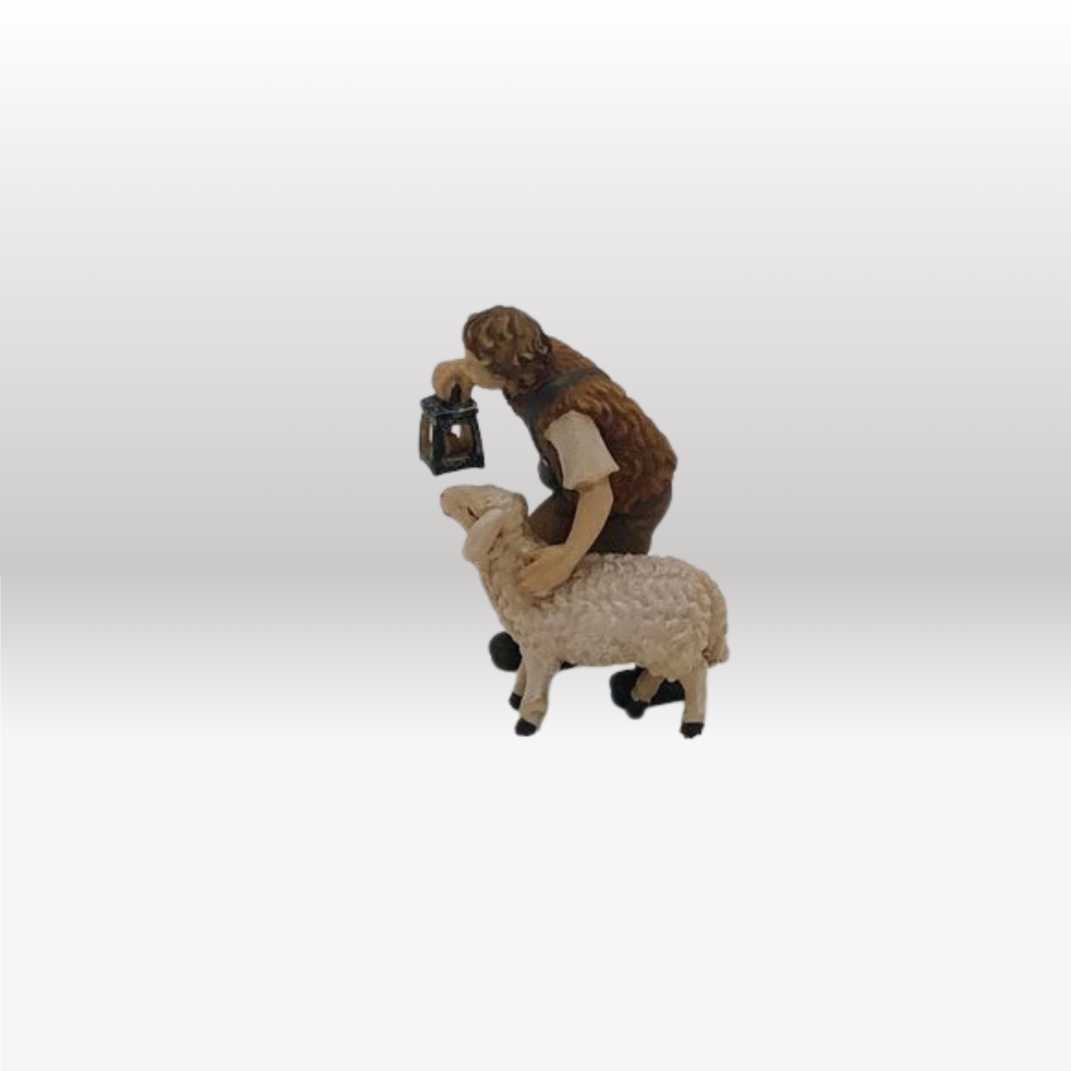 Hirtenbub mit Schaf und Laterne von Kostner-3