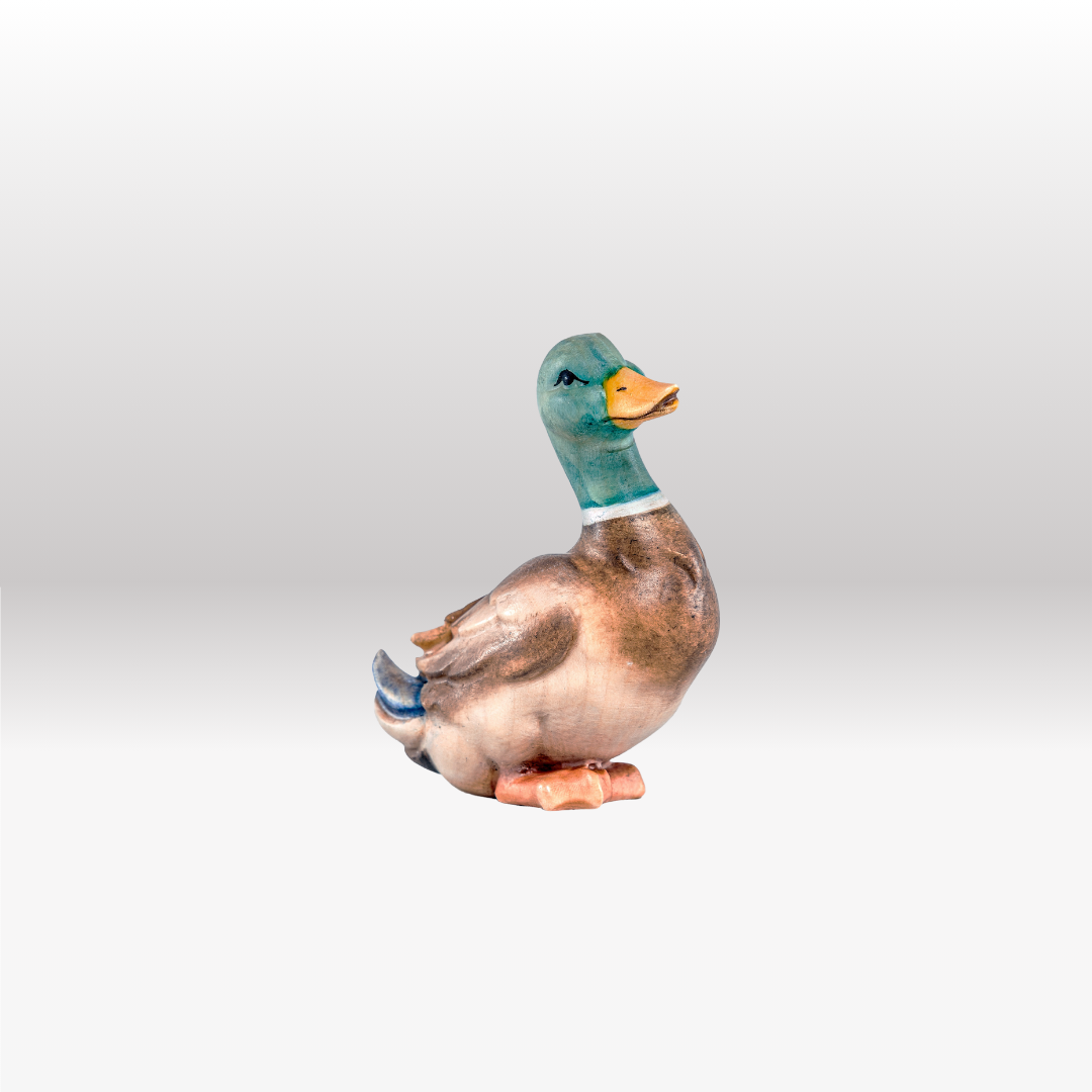 Ente grün Krippenfigur von Artis bemalt